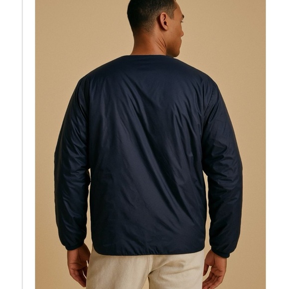 Saturdays Surf NYC Khari Navy Blue Reversible Quilted Nylon Puffer Coat Jacket L - Picture 2 of 10